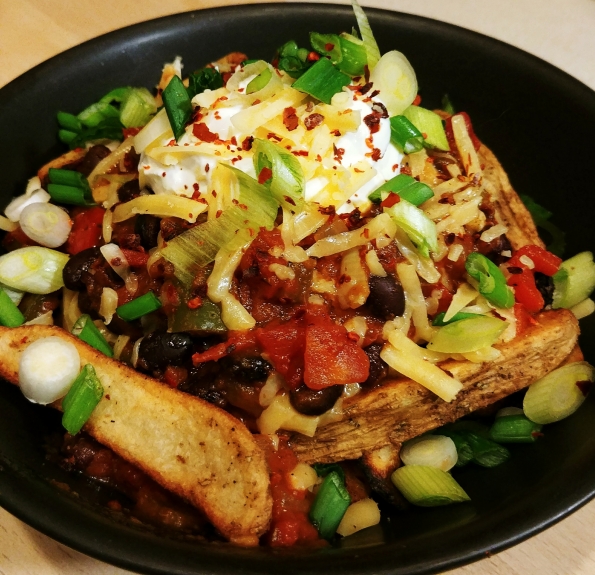loaded fries black bean chili cheddar sour cream aerosmith lord of the fries