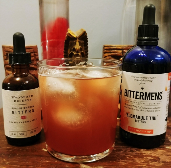 owls brew pink and black woodford reserve spiced cherry bitter bittermen tiki bitters