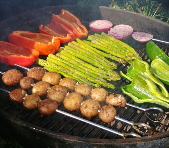 vegetables on the grill