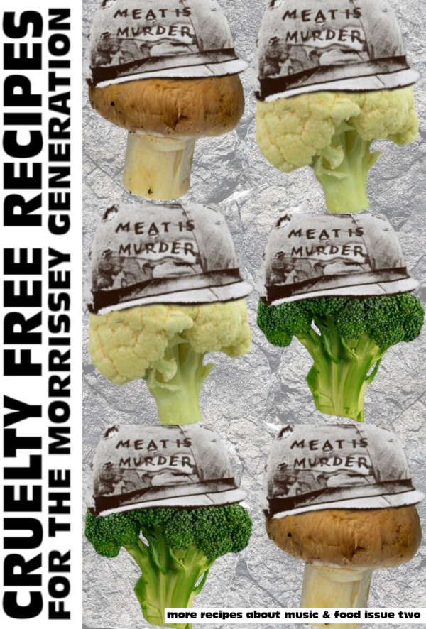 meat is murder vegetarian recipe zine