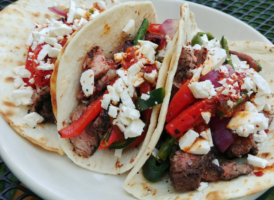 blank flank steak tacos chipotle grilled peppers eno