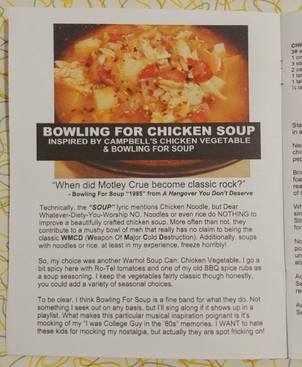 bowling for chicken soup vegetable