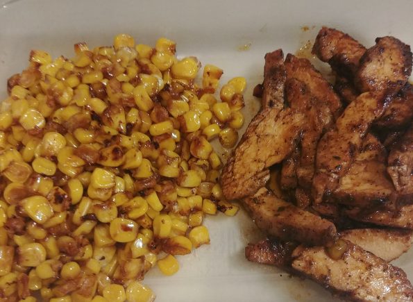 sesame fried corn sriracha chicken
