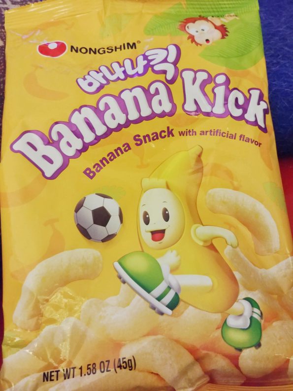 nongshim banana kick puffs snacking here
