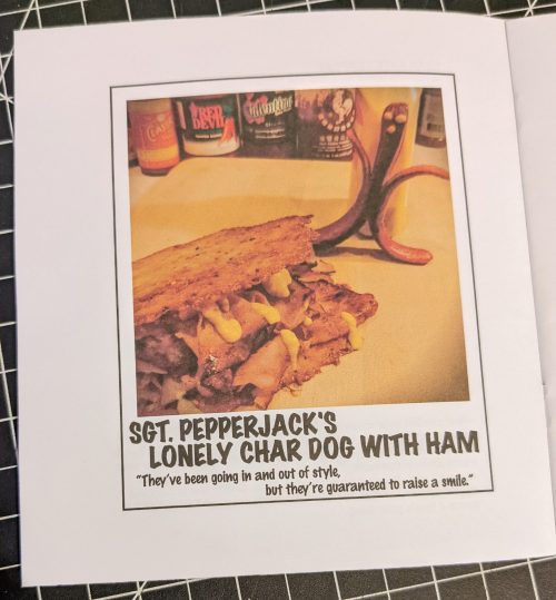 sgt pepperjack lonely char dog with ham